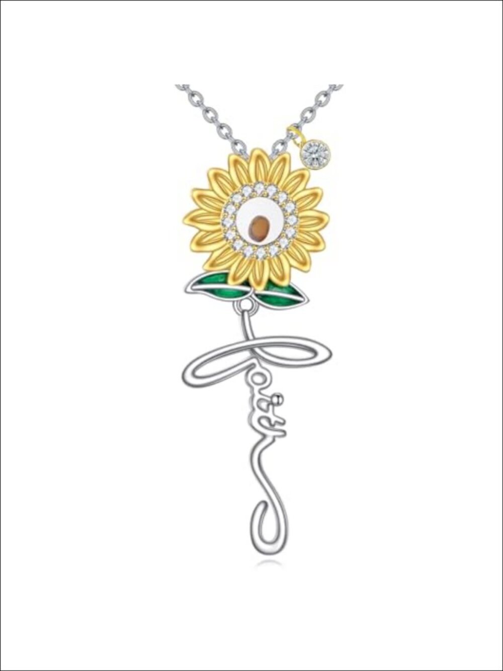 Mustard Seed Pendant Necklace Birthstone Faith Christian Jewelry Gift